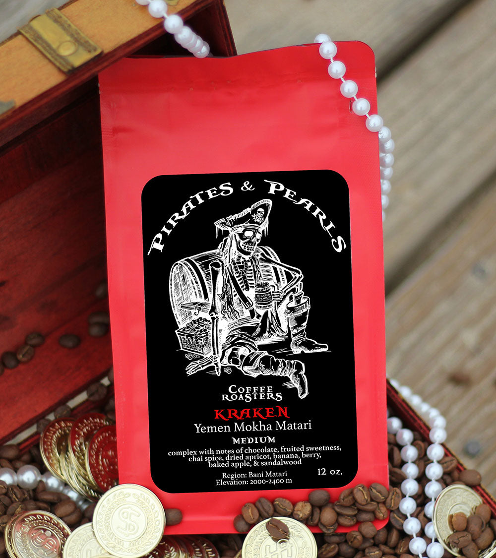 PIRATES AND PEARLS KRAKEN MEDIUM ROASTED SINGLE-ORIGIN COFFEE FROM YEMEN