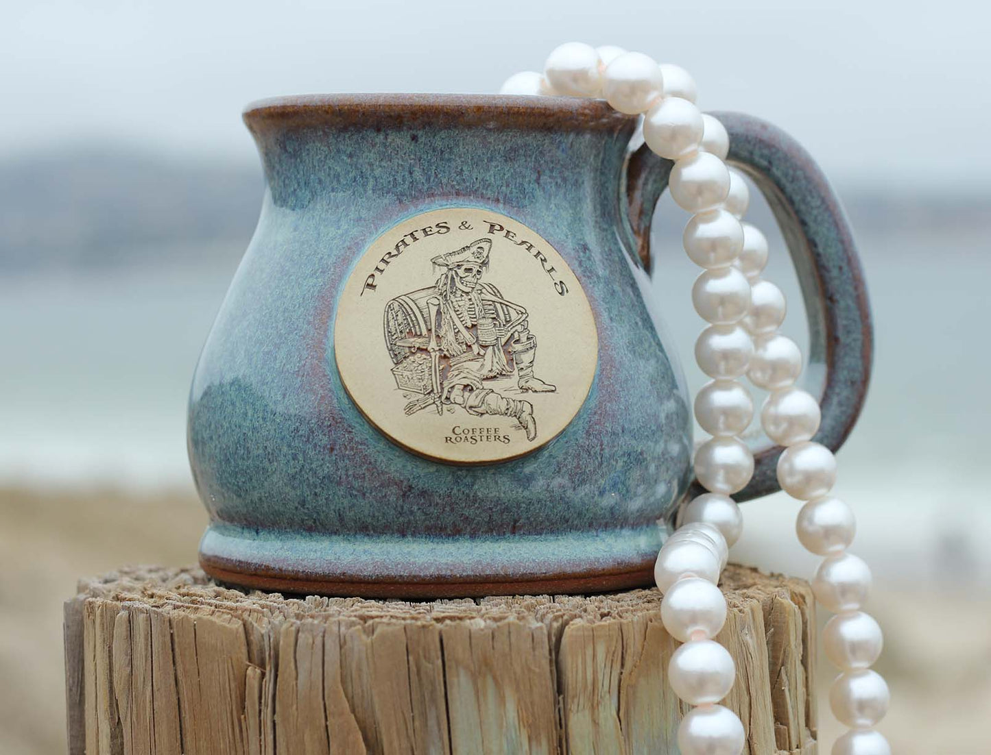 Pirates and Pearls Weather the Storm Potbelly Mug Sunset Hill Stoneware
